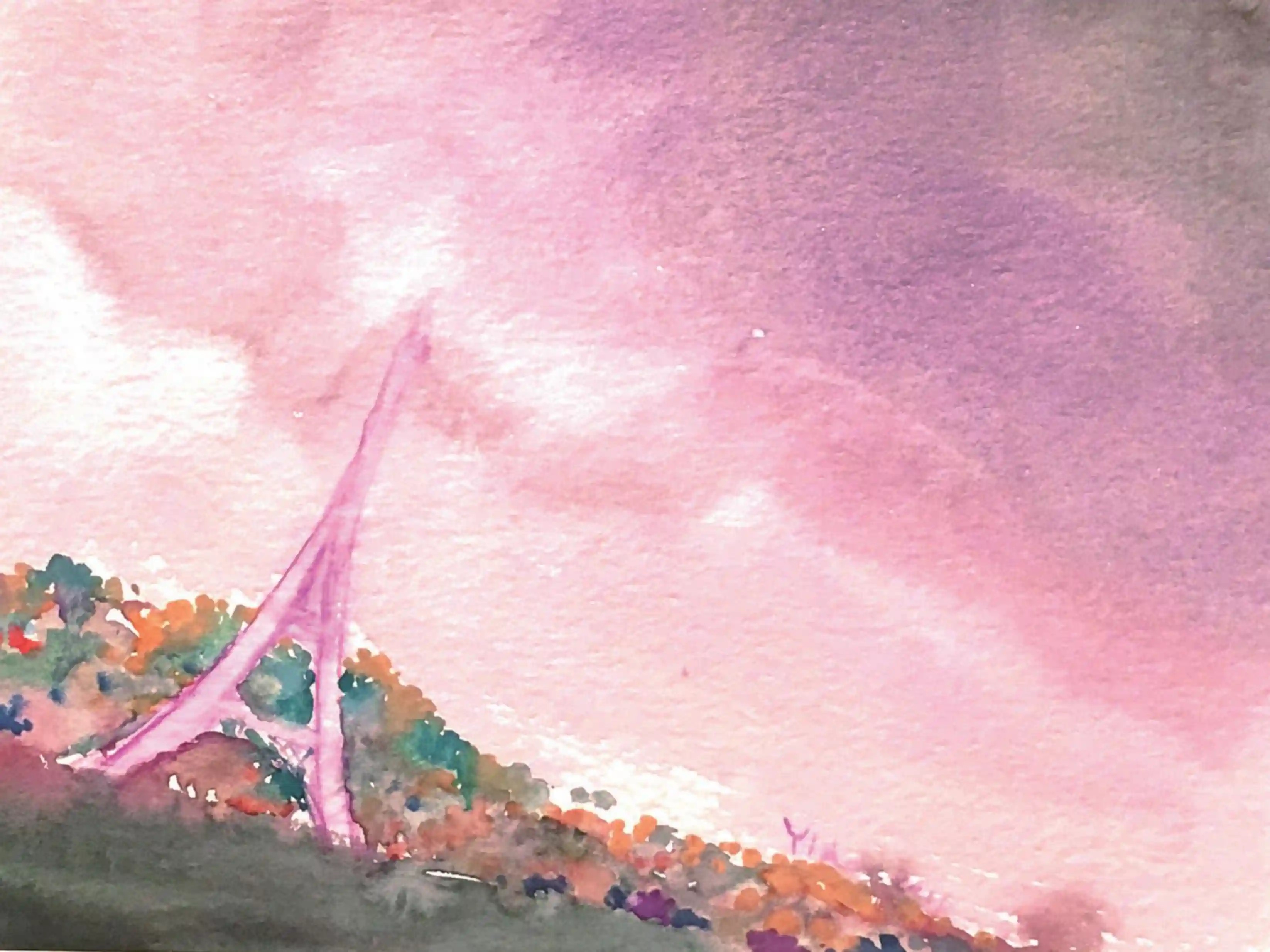 望着铁塔说爱 你